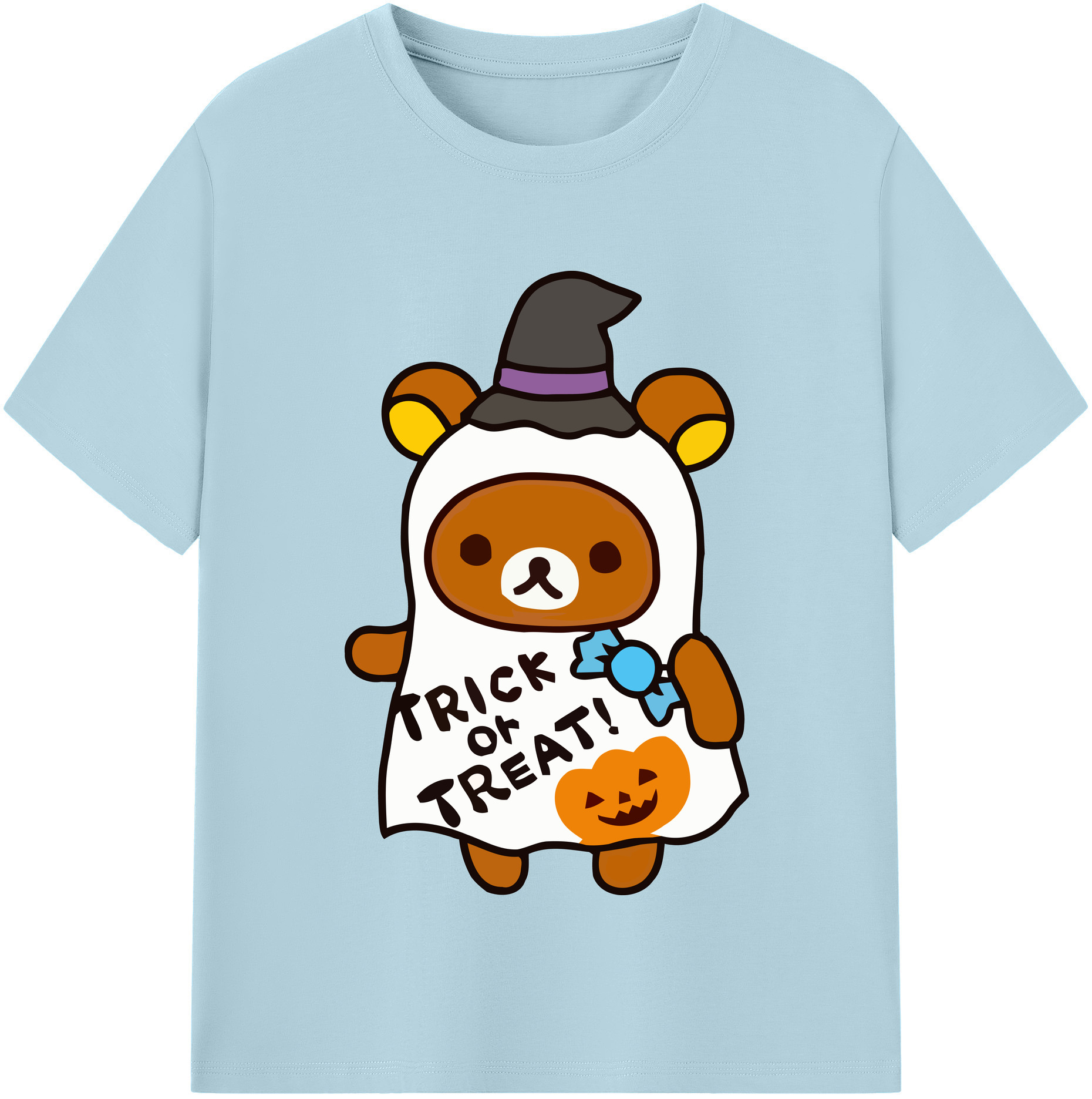 （画像用） リラックマ リラックマ キイロイトリ Rilakkuma Korilakkuma Kiiroitori 綿100％半袖Tシャツ（フロントプリント）